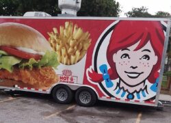 Wendy's Food Truck on Paradise Island.