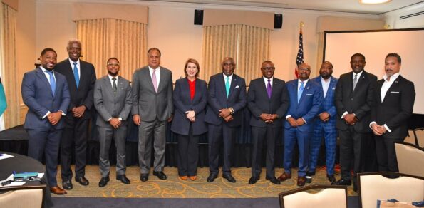 BAHAMAS INVESTMENT FORUM IN WASHINGTON, DC --  Photographed above are some the participants of the first Bahamas Business and Investment Forum in Washington, DC organized by The Embassy of The Bahamas. From left to right are Senator Barry Griffin; Central Bank Governor John Rolle; Senator Quinton Lightbourn; Senator Michael Halkitis, Minister of Economic Affairs; Barbara Feinstein, U.S. Deputy Assistant Secretary of State; The  Bahamas Ambassador to the United States His Excellency Wendall Jones; The Hon. I. Chester Cooper, Deputy Prime Minister and Minister of Tourism and Investments; Ambassador Chet Neymour; Consul General Washington Patrick Adderley; Consul General New York Leroy Major; and Michael Fountain, Honorary Consul Chicago.


