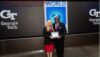 Bahamas Ambassador to the United States His Excellency Wendall K. Jones is photographed accepting the World Chamber of Commerce Business Global Hero Award.