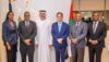 Photographed at the opening of The Bahamas embassy in Abu Dhabi, the United Arab Emirates (UAE) on Wednesday from left to right are: Hon. Pia Glover-Rolle, Minister of Labour and The Public Service; Hon. Fred Mitchell, Minister of Foreign Affairs; Omar Shebadeh, UAE Special Envoy to The Bahamas; HE Tony Joudi, Ambassador to UAE; Permanent Secretary Melvin Seymour; and Permanent Secretary Eugene Poitier.